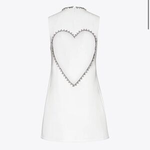 AREA Crystal Heart Back Dress - new with tags